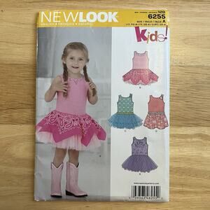 New Look Sewing Pattern 6255 Child Girls Dresses Uncut Size A